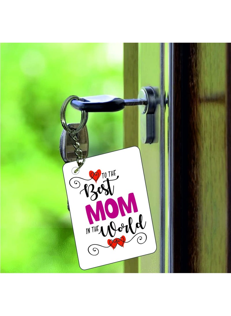 PICRAZEE Best Mom in The World Happy Birthday Gift for Mom 1 Cushion 1212 with Filler 1 Ceramic Mug 1 Keyring Best Mom in The World