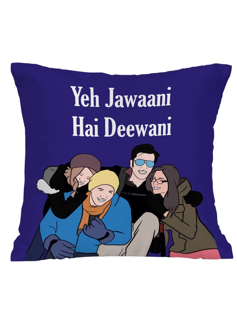 Crazyify Yeh Jawani Hai Deewani Printed Cushion Mug ComboDecorative CushionGifting MugPrinted Cushion and Mug