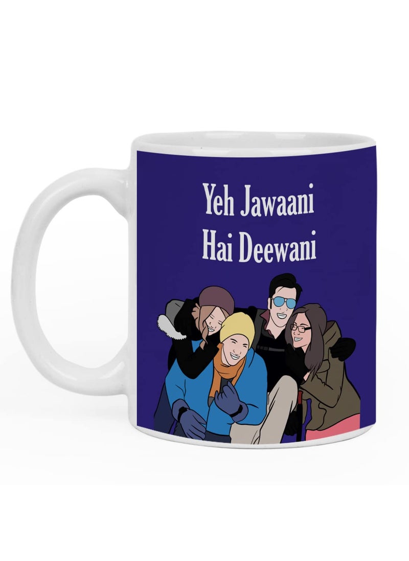 Crazyify Yeh Jawani Hai Deewani Printed Cushion Mug ComboDecorative CushionGifting MugPrinted Cushion and Mug