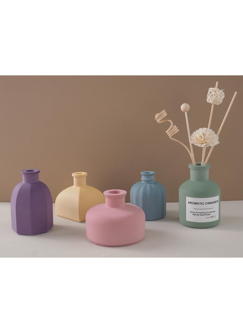 FirstTry Diffuser Bottle Vase Resin Mold I Pillar Casting Plaster Silicone Epoxy Mould I Succulent Concrete Molds for DIY Handmade Candles Jewelry Trinket Storage Flowers Pot Decoration 5 Pcs