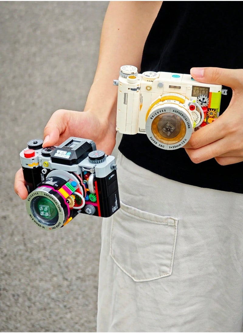 Retro Camera Building Block Set – Vintage Photography Model Kit, Creative Assembly Toy for Photography Lovers, Durable Mini Brick Construction, Ideal for Decoration & Gift Collection, Perfect for Christmas & New Year
