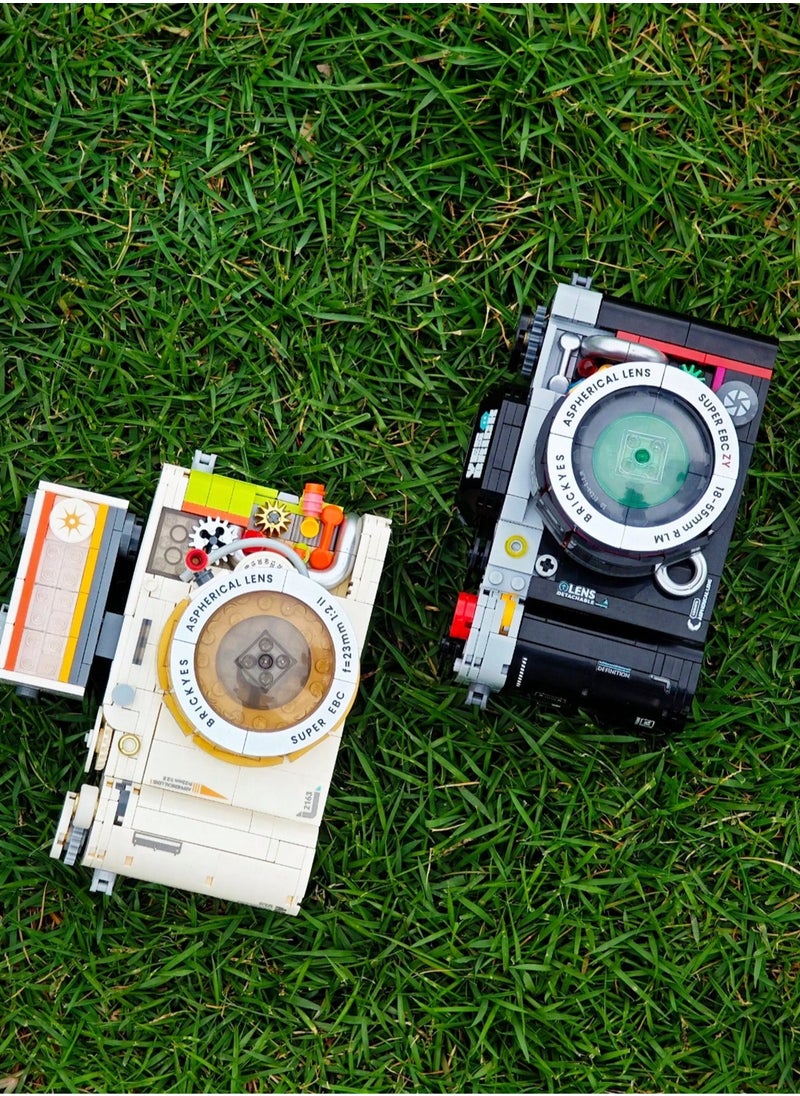 Retro Camera Building Block Set – Vintage Photography Model Kit, Creative Assembly Toy for Photography Lovers, Durable Mini Brick Construction, Ideal for Decoration & Gift Collection, Perfect for Christmas & New Year
