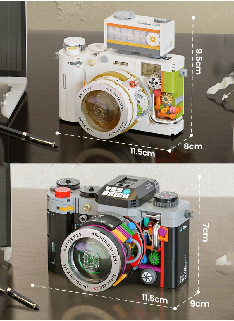 Retro Camera Building Block Set – Vintage Photography Model Kit, Creative Assembly Toy for Photography Lovers, Durable Mini Brick Construction, Ideal for Decoration & Gift Collection, Perfect for Christmas & New Year