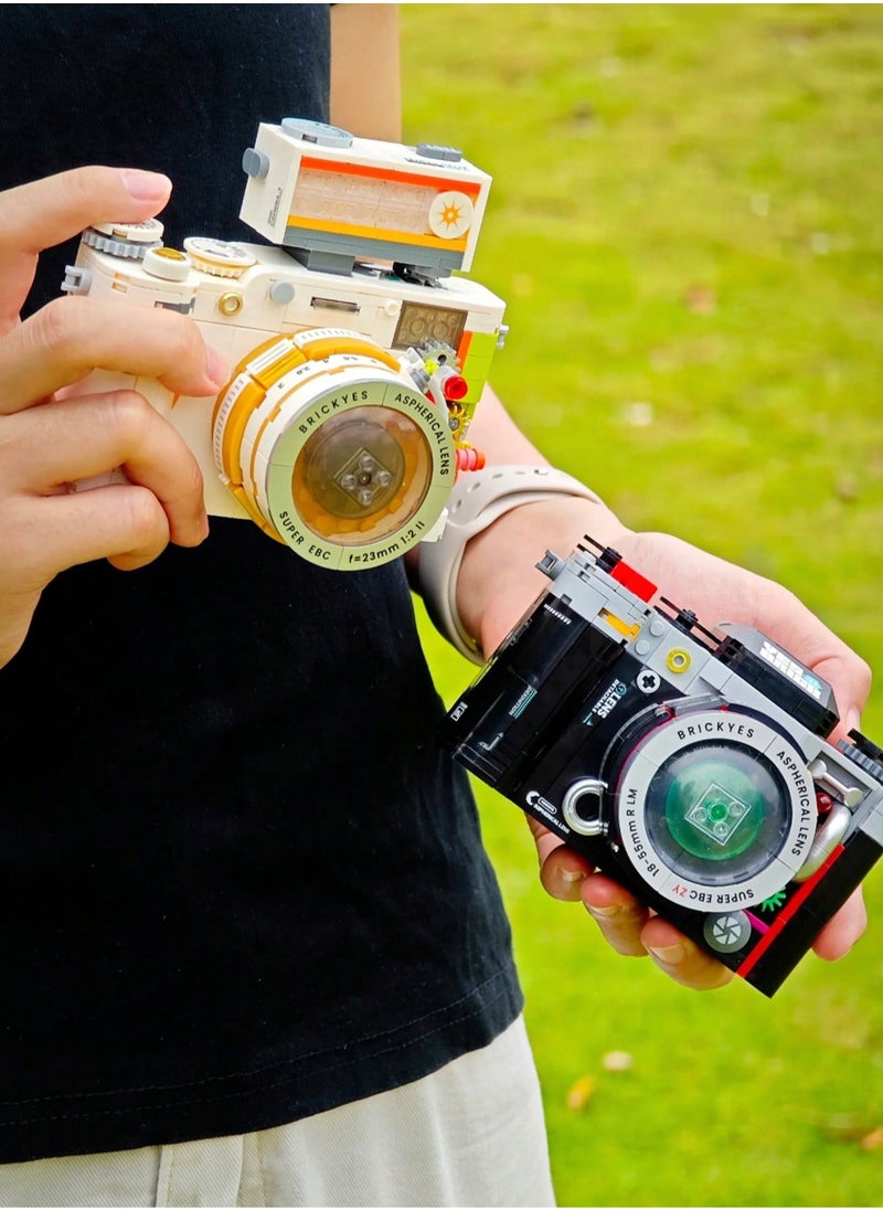 Retro Camera Building Block Set – Vintage Photography Model Kit, Creative Assembly Toy for Photography Lovers, Durable Mini Brick Construction, Ideal for Decoration & Gift Collection, Perfect for Christmas & New Year