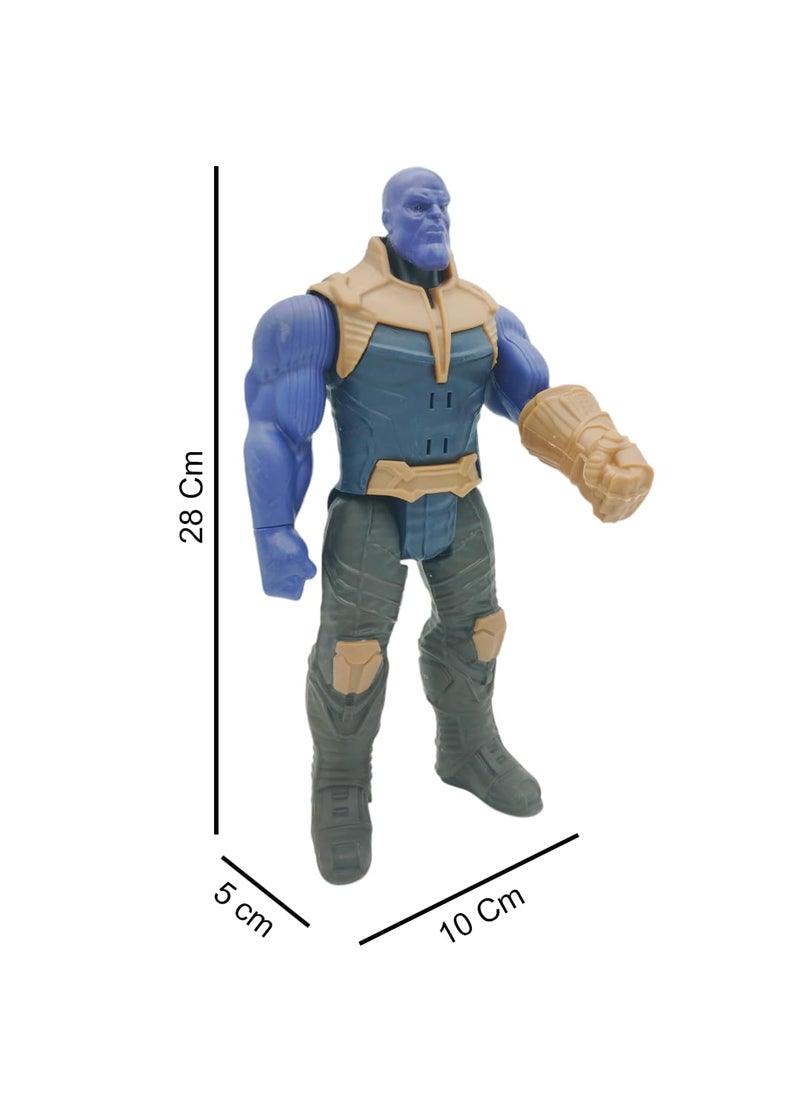 TEMIX Super Hero Showpiece Figurines Home Drawing Room Decor Figure Collectible Figure with Light Sound Function THANOS12IN