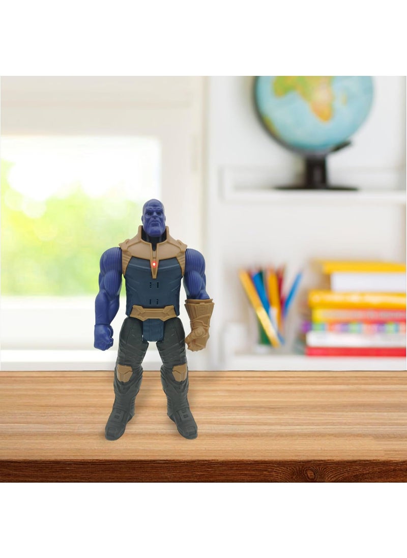 TEMIX Super Hero Showpiece Figurines Home Drawing Room Decor Figure Collectible Figure with Light Sound Function THANOS12IN