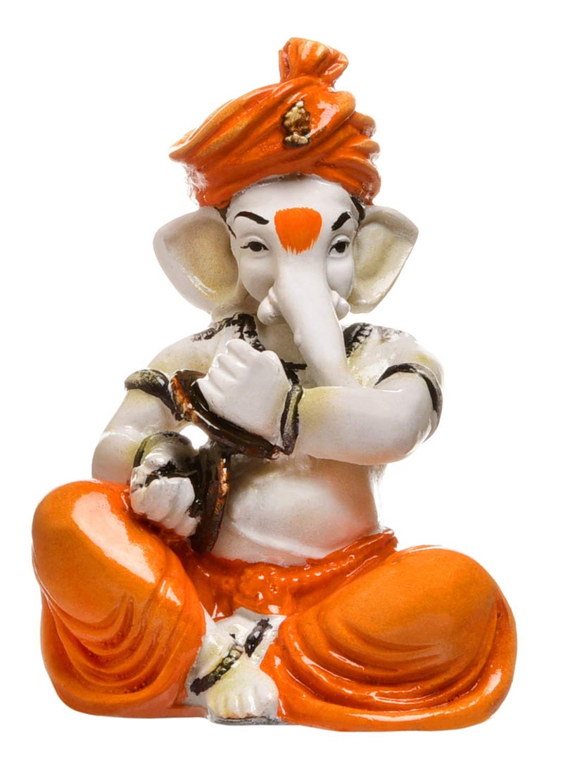 Aadaa Musical Ganesha Polyresin Figurine 125x58 cm Multicolor