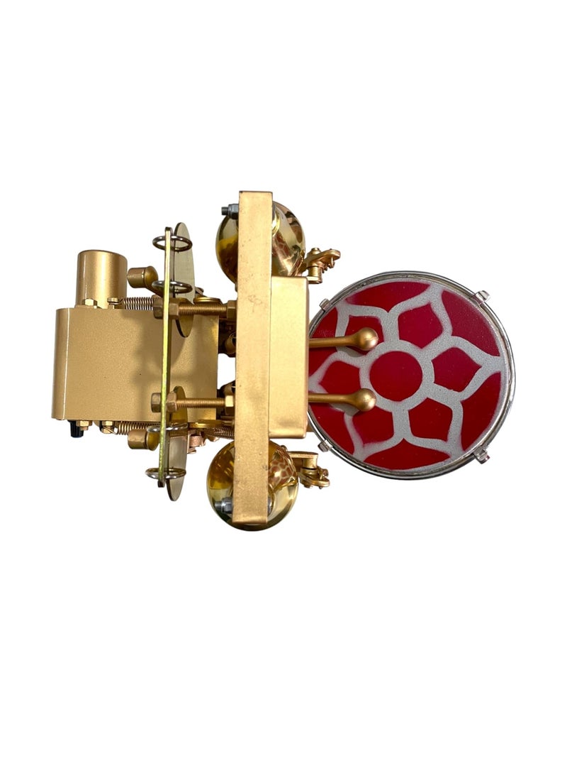 Fully Automatic Electric Arti Machine Nagara With Sankh Sound For Home Temple Copper 2 Pooja Bell Dholak And Sankh Speaker For Pooja Room Atri Machine with DrumBells with Adjustable Arti TempoRhythm