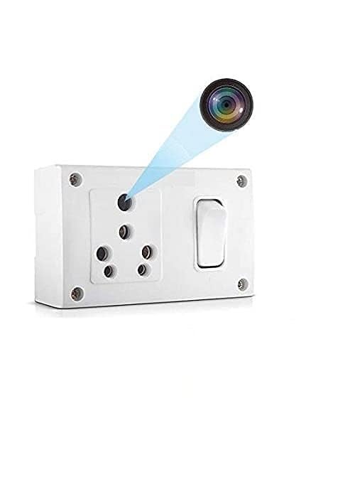 IC Plus Spy Camera 1080P HD Hidden Switch Socket Camera WiFi Wireless Motion Detection AC Power Remote App Control Camera Home Kids Baby Pet Monitoring Camera