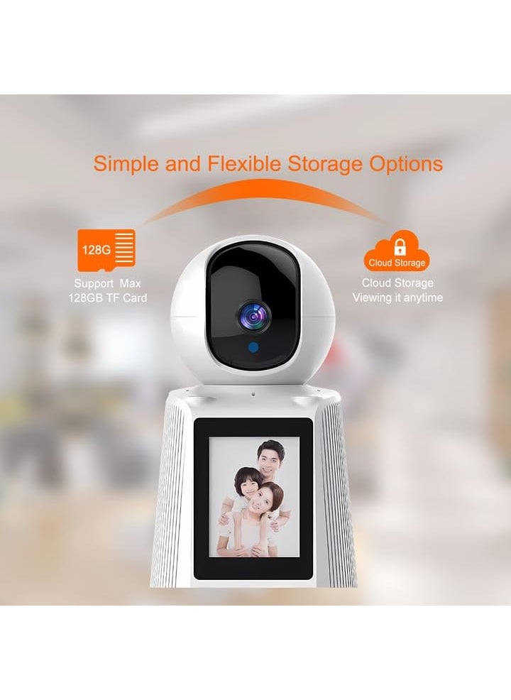 CAMERA DEKHO 4MP IP Smart Video Calling WiFi CCTV Security Camera 1080p Full HD for Home Baby Pet Monitoring PTZ 360 View Full Color Night Vision Motion Tracking Free Magnetic Spy Camera