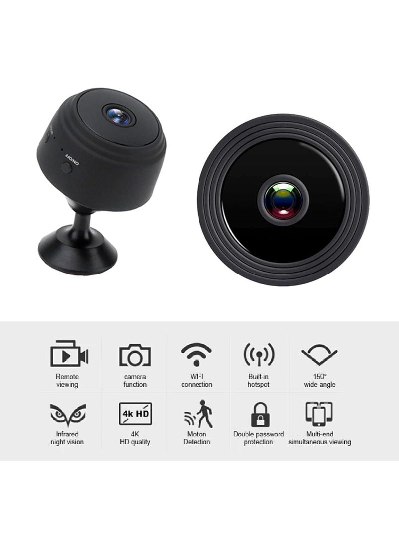SUNBEET Eyetech Wireless WiFi HD 1080p Mini Portable Security Camera Cameras with Indoor Video Recorder Small Low Light Vision Portable Magnetic Home Office and Baby Monitor