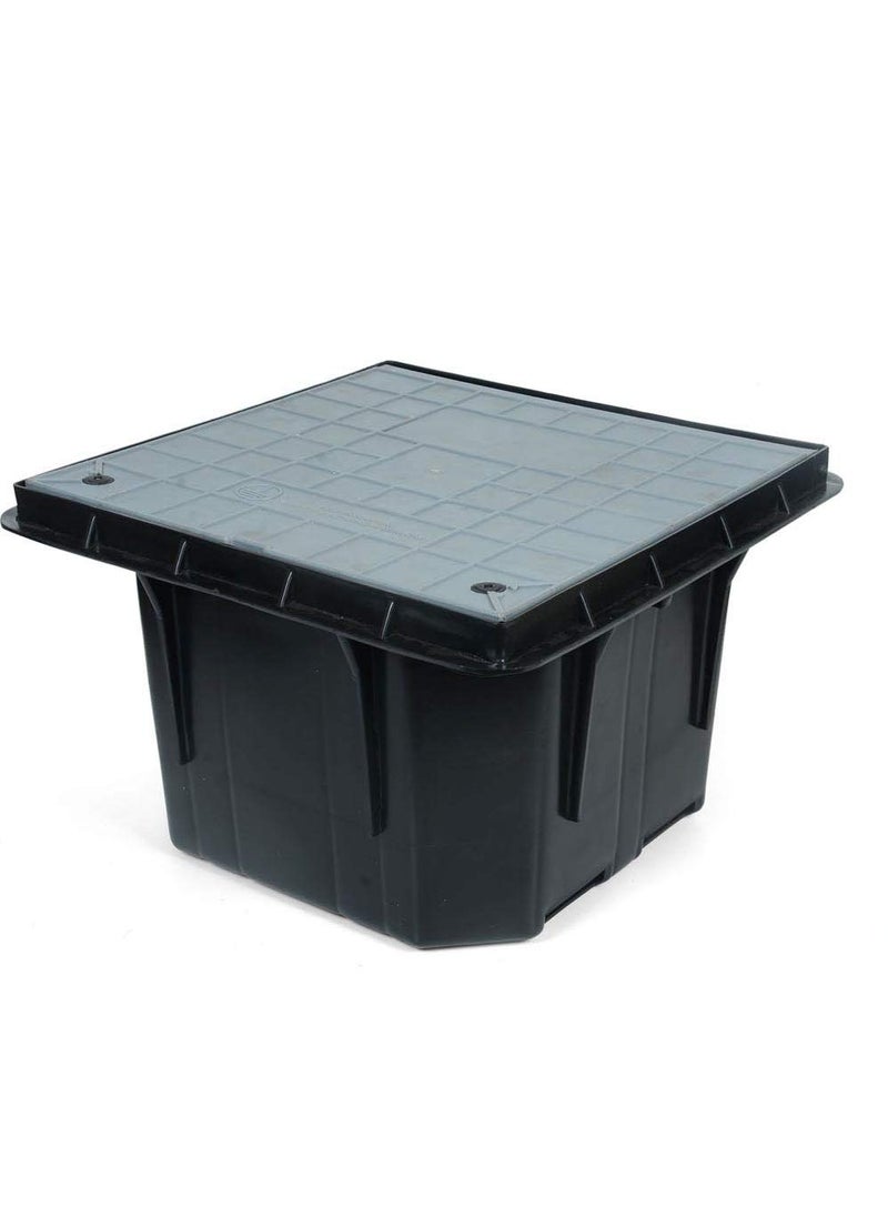 PIEC Earth inspection housing Big Size with hinge and lock built in Works with earth rodfunnelpipe in pipe Size 500 x 500 x 300 mm H Big internal size 400 x 400 x 295 H mm