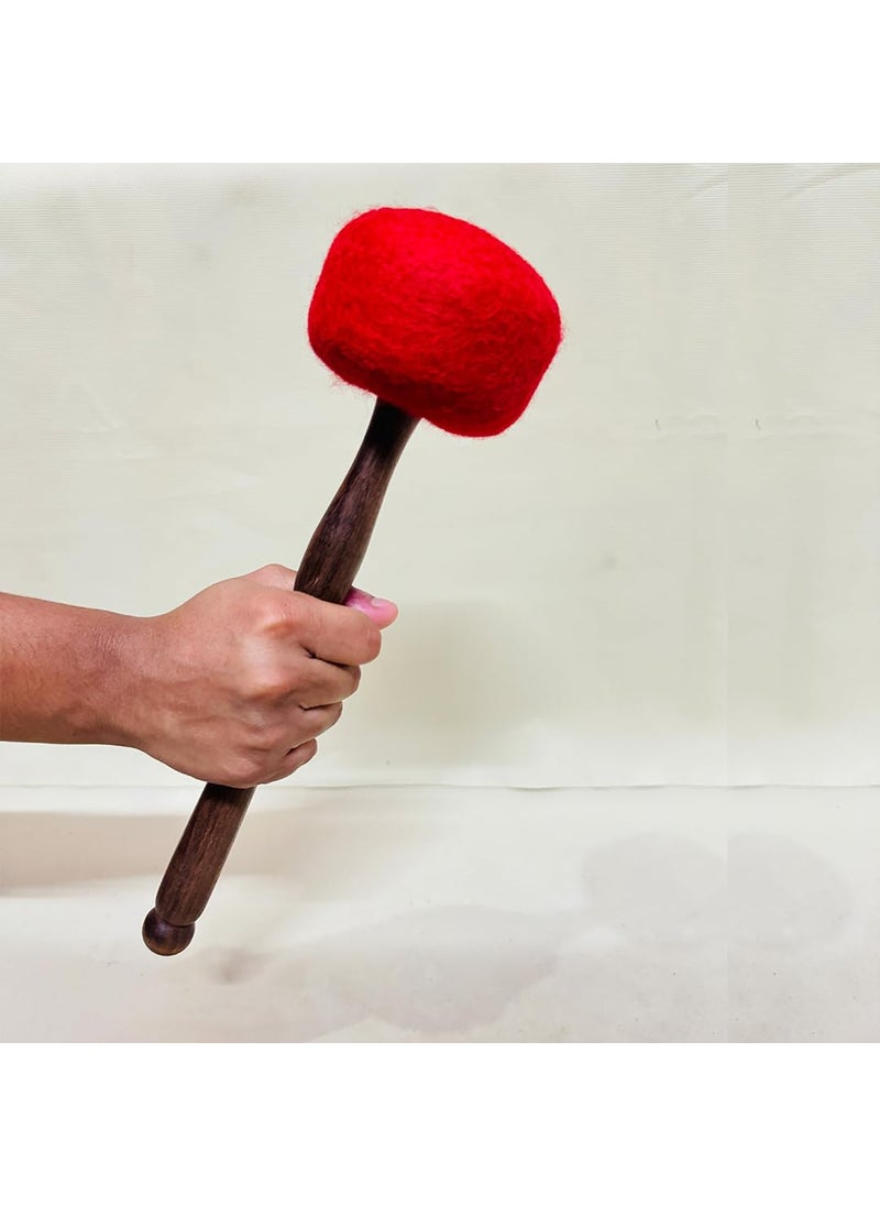 VisualArts Red Wooden Drum Beater for Singing Bowl Smooth Sound Enhancer Smooth Finish Sound Healing Tool MEDIUM