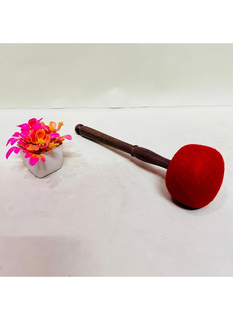 VisualArts Red Wooden Drum Beater for Singing Bowl Smooth Sound Enhancer Smooth Finish Sound Healing Tool MEDIUM