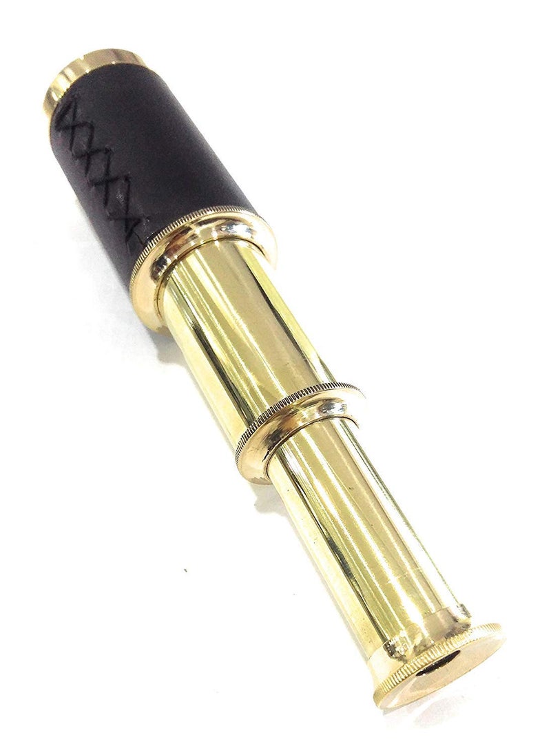 MA SONS 1 Year Warranty 6 Handheld Vintage Brass Telescope Pirate Navigation Collectible