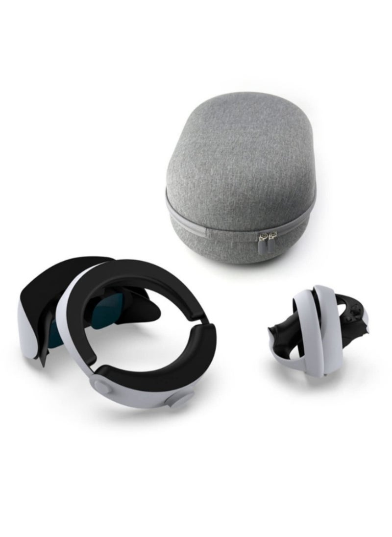 For PS VR2 Storage Bag Set with Lens Cover Handle Hard Case Waterproof Dustproof Portable Shoulder Bag for Sony PlayStation VR2 Headset Accessories