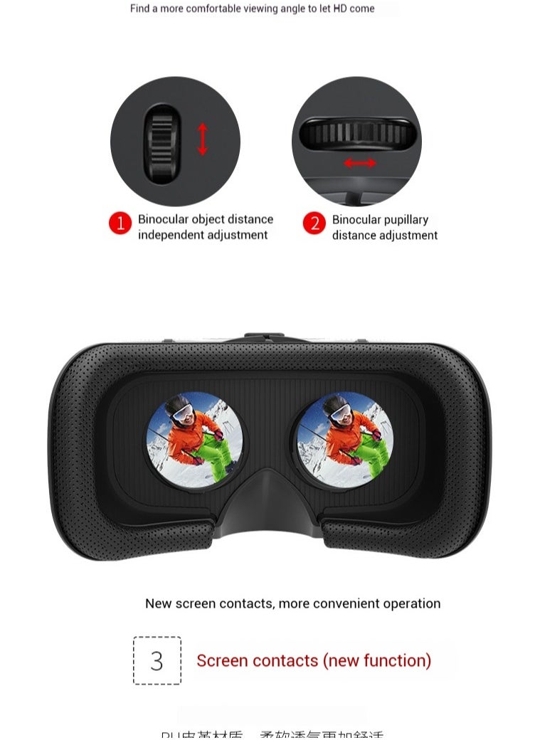 HD Virtual Reality VR Box with Controller/Gamepad, VR Headset for iPhone/Android, 3D VR Glasses for TV, Movies and Video Games
