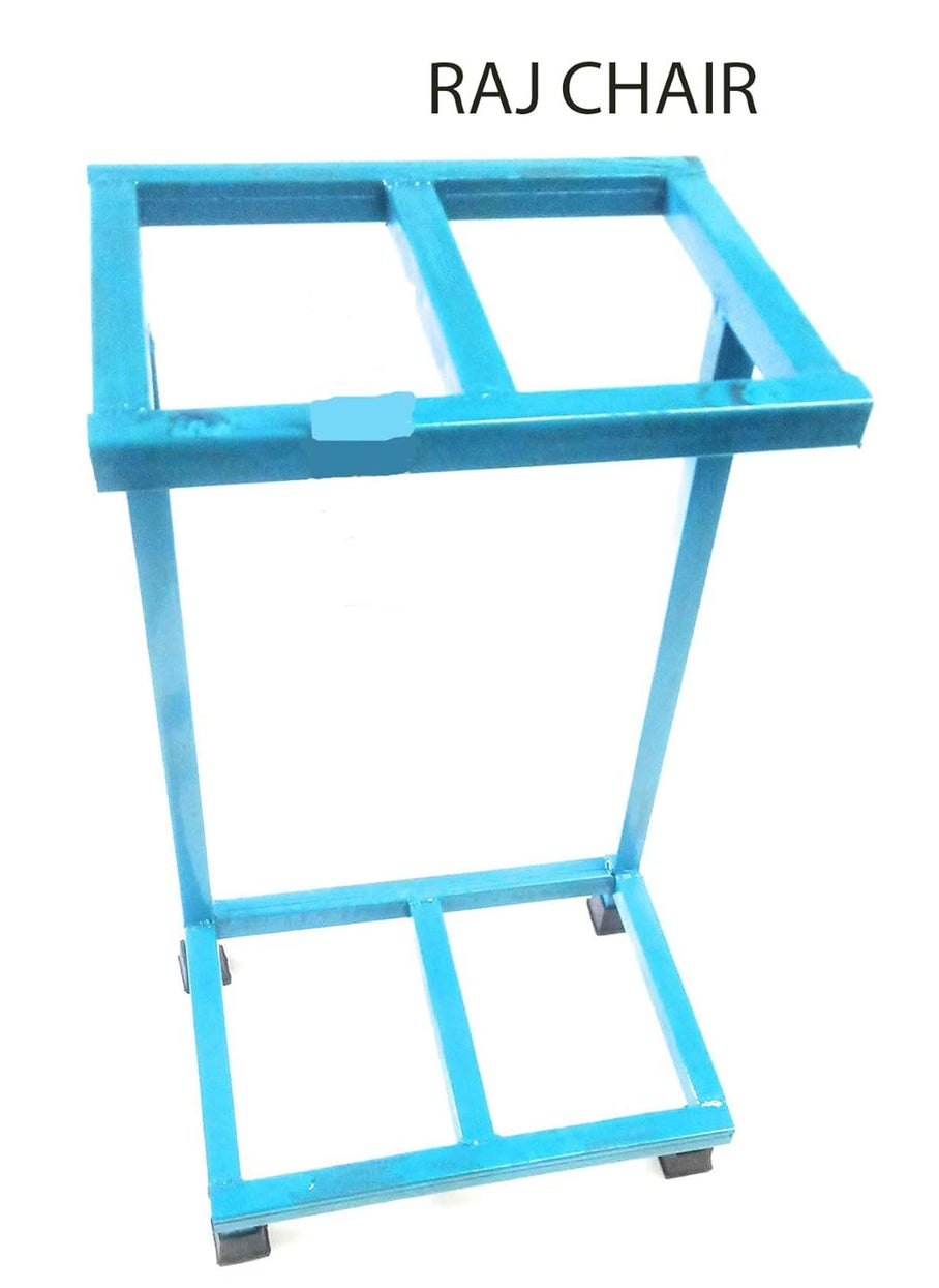 RAJCHAIR Single UPS Battery Inverter Trolly Stands for HomeOffice Flat Tubular Battery 1inch Heavy Pipe 25 Inch Height in 4leg Blue