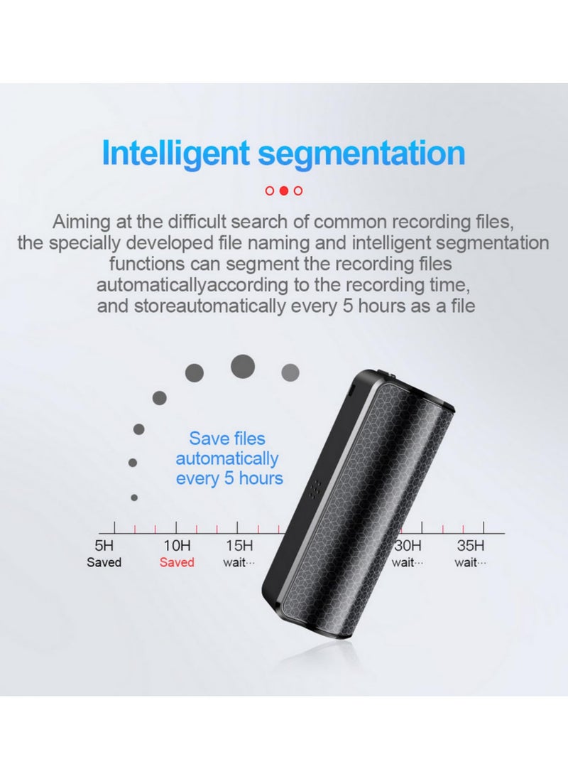 Q70 500 Hour Voice Recorder Magnetic USB Flash Drive Audio Dictaphone MP3 Player Sound Activated Long Battery Life Strong Magnet Time Stamp Noise Reduction 8GB