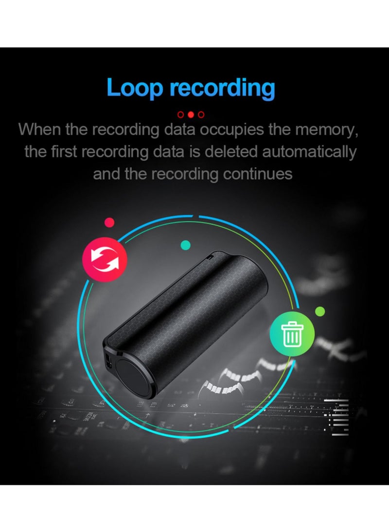 Q70 500 Hour Voice Recorder Magnetic USB Flash Drive Audio Dictaphone MP3 Player Sound Activated Long Battery Life Strong Magnet Time Stamp Noise Reduction 8GB