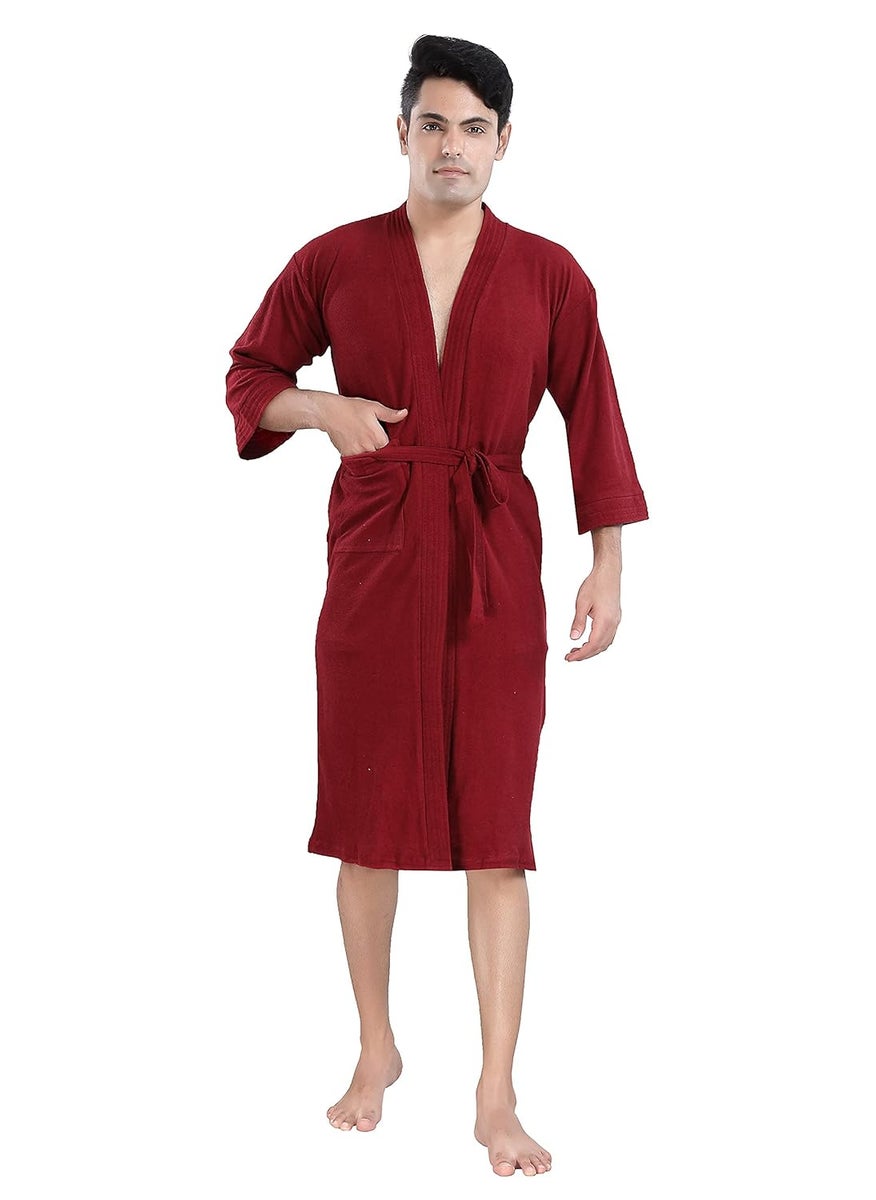LacyLook Mens Full Sleeves Bathrobe Premium Cotton Bathrobe For Mens