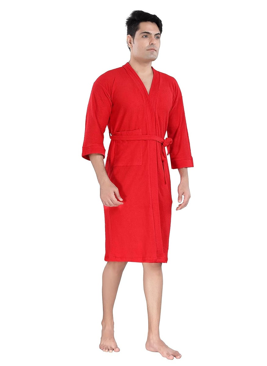 LacyLook Mens Full Sleeves Bathrobe Premium Cotton Bathrobe For Mens