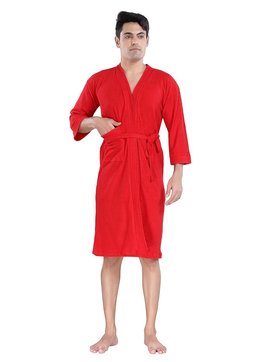 LacyLook Mens Full Sleeves Bathrobe Premium Cotton Bathrobe For Mens