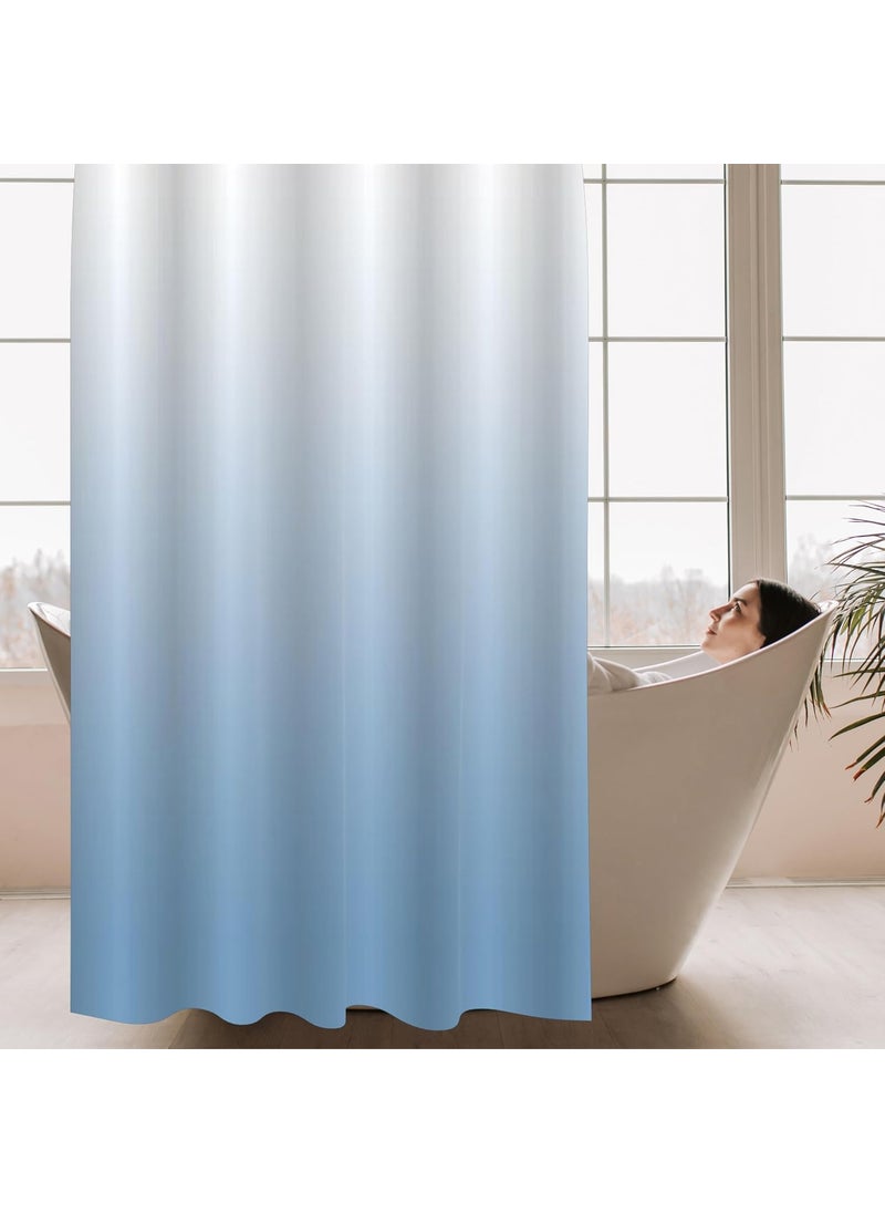 HOMETHREADS Embrace Luxury with Our 6Feet Long Premium Polyester Shower Curtain with 12 Hooks for a Lavish Bathroom Ambiance Stylish Splendid and Perfectly Sized Blue 180x180cm
