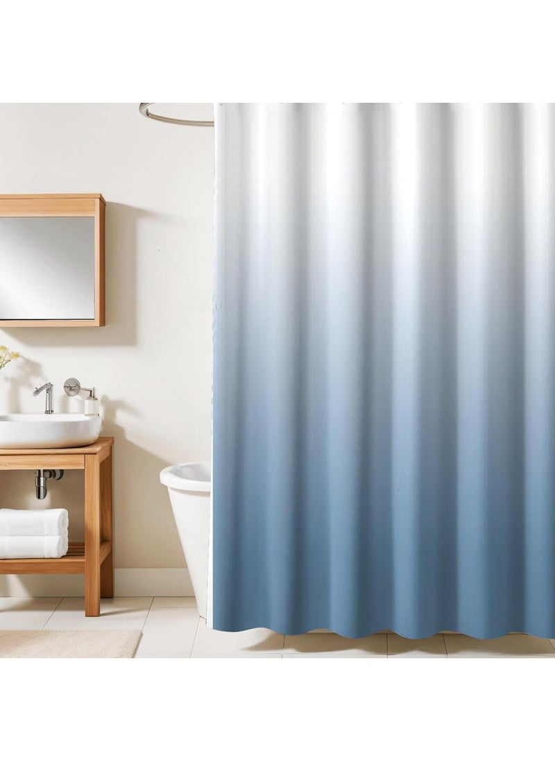 HOMETHREADS Embrace Luxury with Our 6Feet Long Premium Polyester Shower Curtain with 12 Hooks for a Lavish Bathroom Ambiance Stylish Splendid and Perfectly Sized Blue 180x180cm