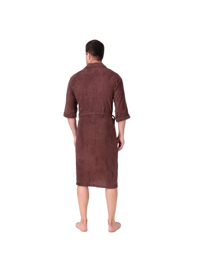 Comfortlooms Mens Bath Robe Full Sleeve Cotton Bathrobe Suitable for BirthdayAnniversaryDiwaliCouplewedding Gift 250 GSM