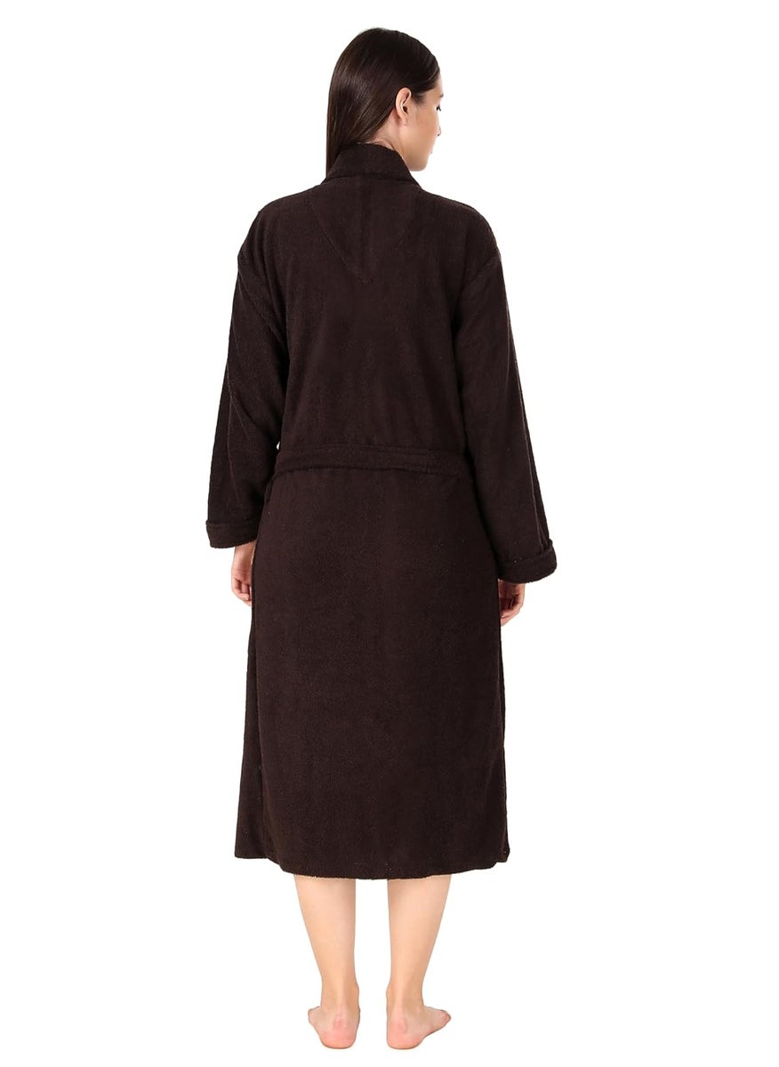 Comfortlooms Mens Bath Robe Full Sleeve Cotton Bathrobe Suitable for BirthdayAnniversaryDiwaliCouplewedding Gift 250 GSM