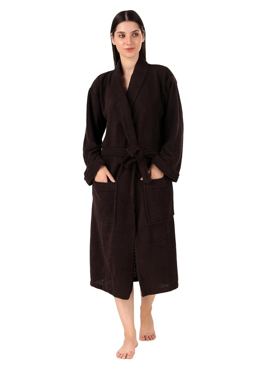 Comfortlooms Mens Bath Robe Full Sleeve Cotton Bathrobe Suitable for BirthdayAnniversaryDiwaliCouplewedding Gift 250 GSM