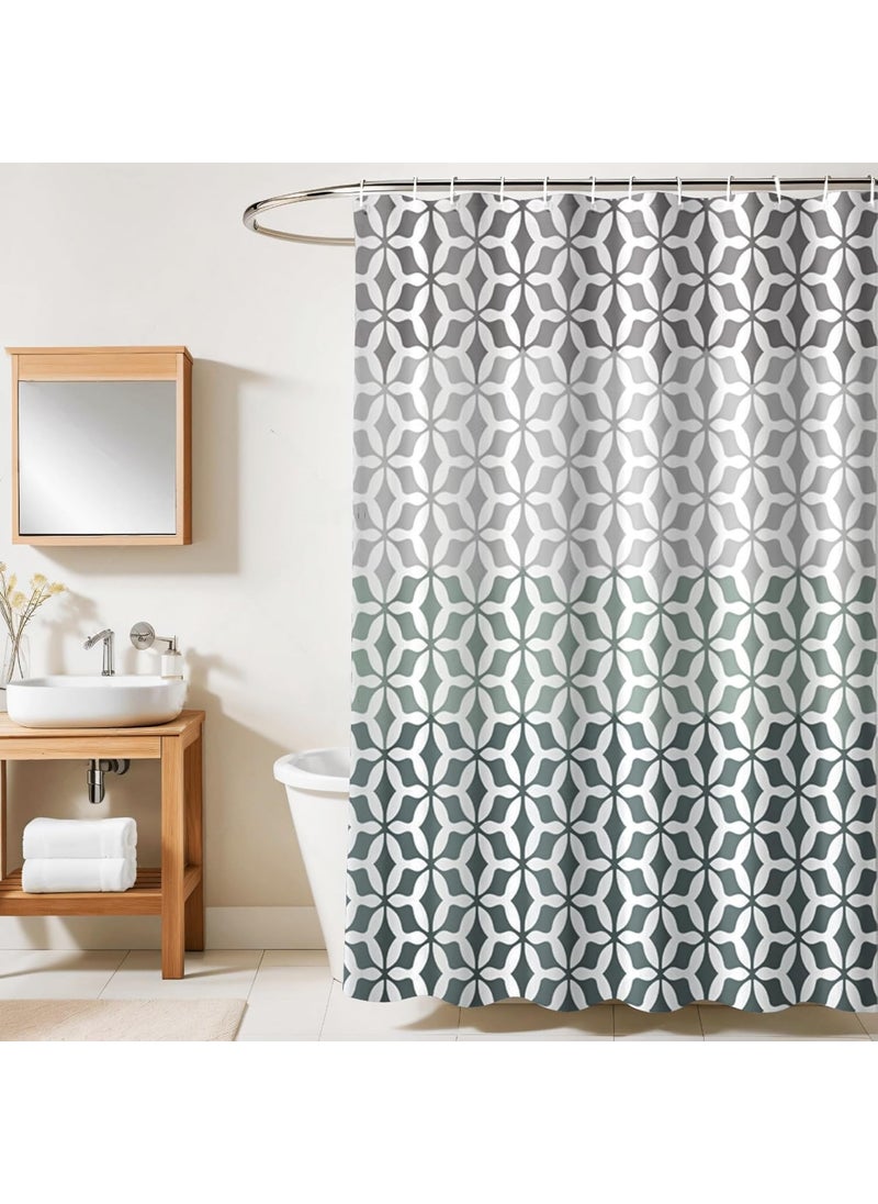 HOMETHREADS Embrace Luxury with Our 65Feet Long Premium Polyester Shower Curtain with 12 Hooks for a Lavish Bathroom Ambiance Stylish Splendid and Perfectly Sized 180x200cm Four_Shade