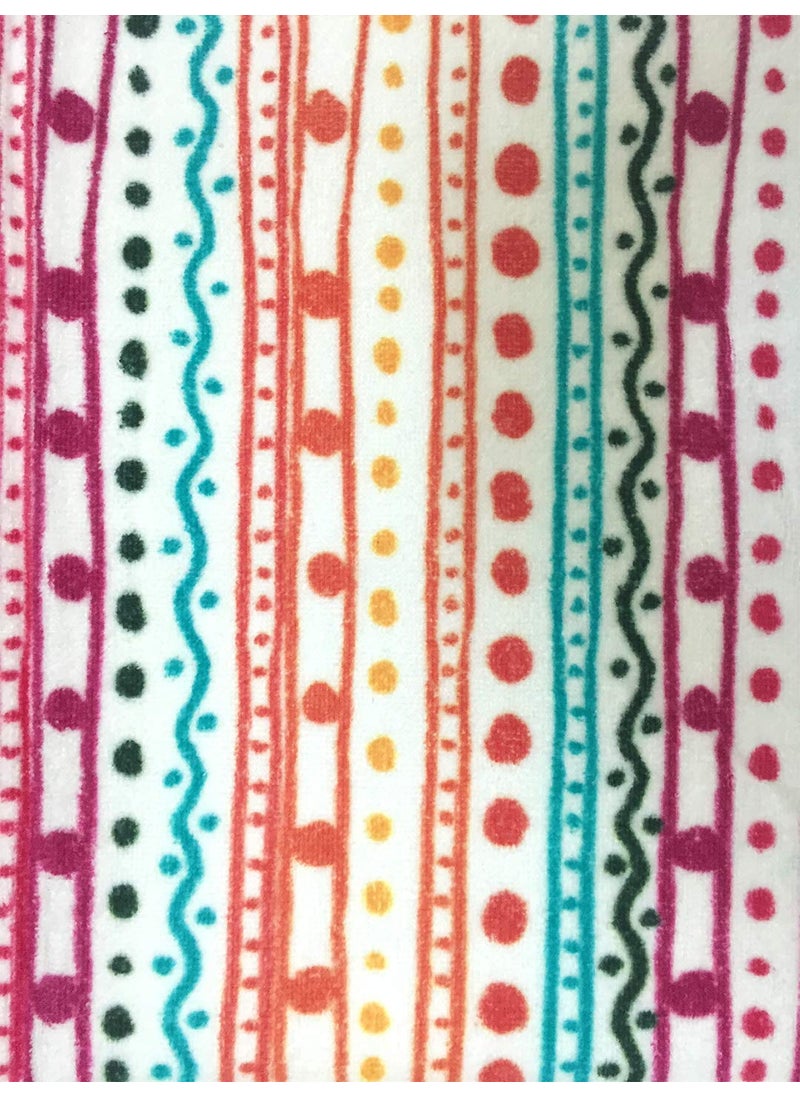 Athom Living Cotton Printed Bath Towel 75x150 cm V8