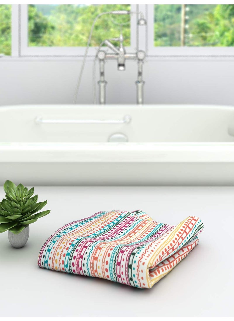Athom Living Cotton Printed Bath Towel 75x150 cm V8