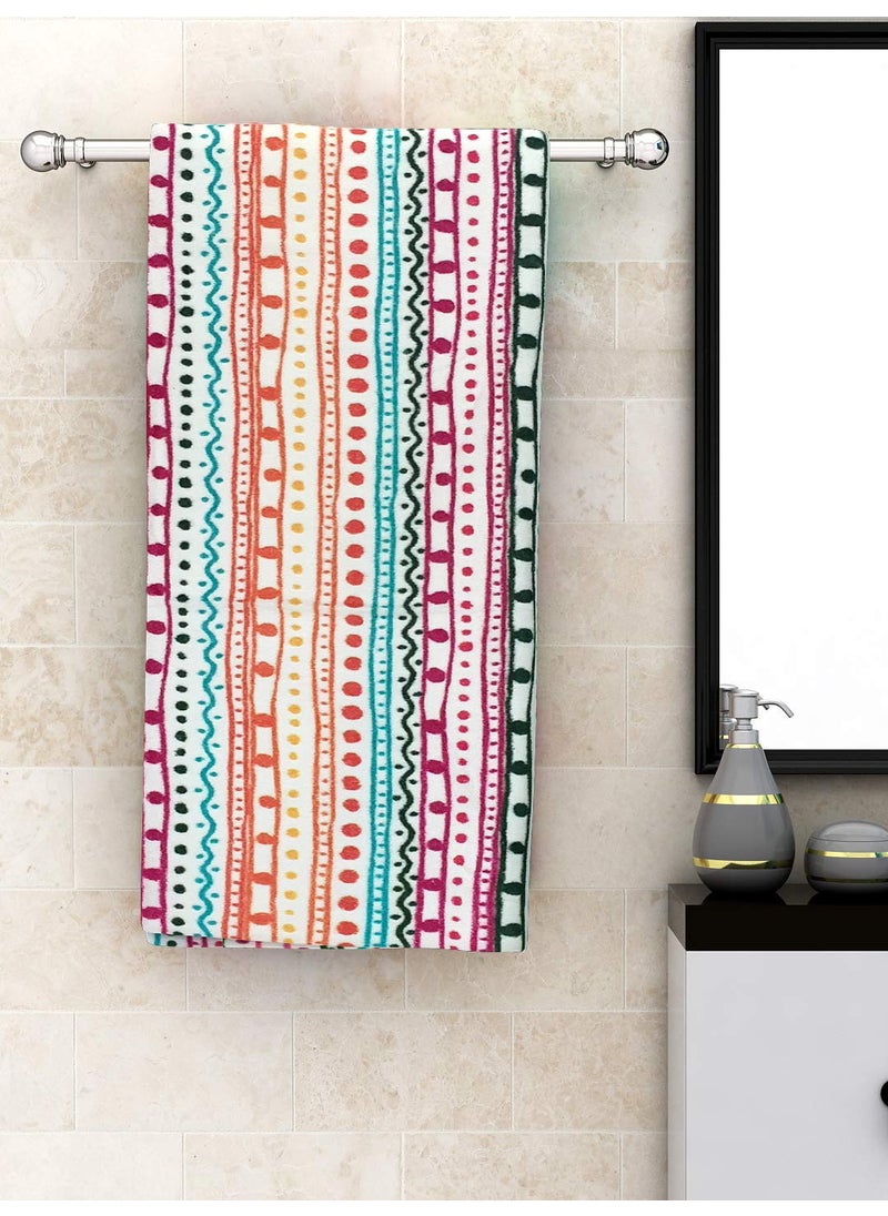 Athom Living Cotton Printed Bath Towel 75x150 cm V8