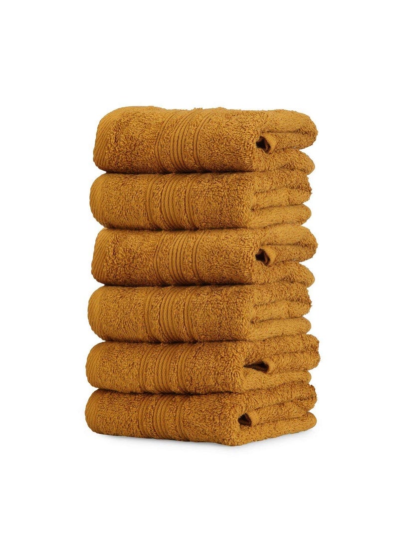 Talwar Home Dcor Bronze Super Soft and Fluffy Hand Towel Size 16 x 24 Pack of 6 450 GSM