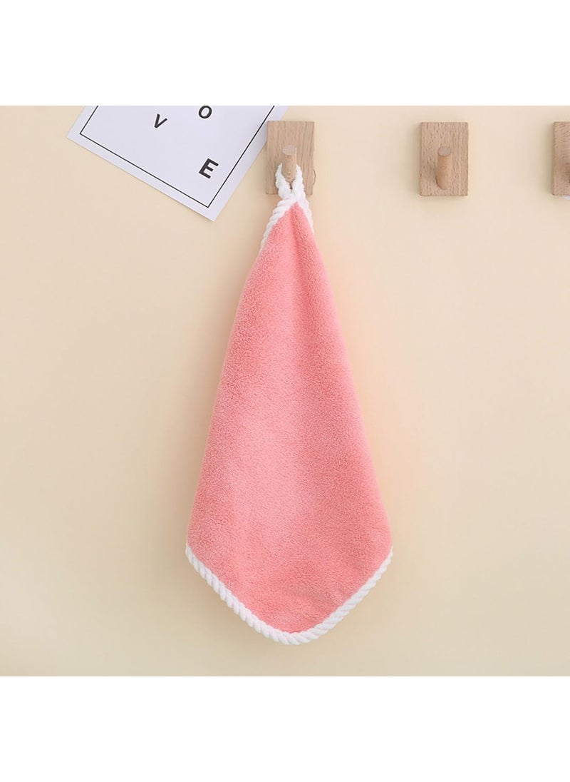 CLUZE Microfiber Hand Towels for Bathroom Kitchen Wash Basin Hanging Loop Towel Soft Absorbent Face Towels 30X30 CM Pack of 12