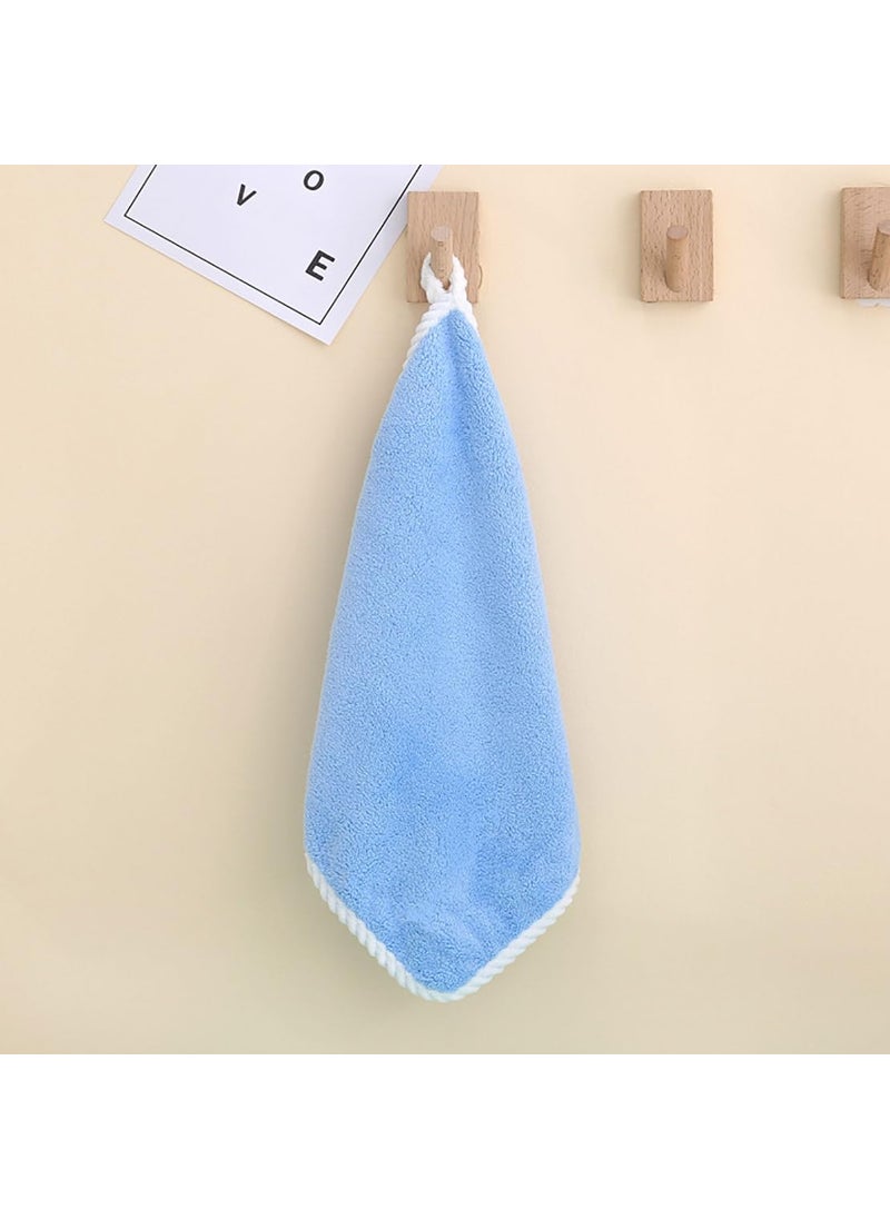 CLUZE Microfiber Hand Towels for Bathroom Kitchen Wash Basin Hanging Loop Towel Soft Absorbent Face Towels 30X30 CM Pack of 12