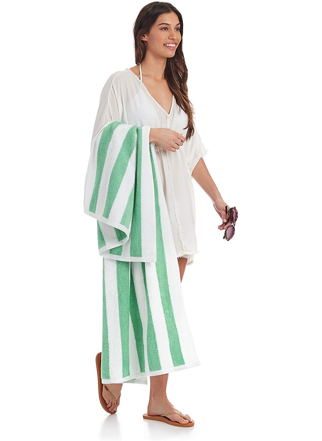 Lavish Street Large Beach Pool Towel 40x70 Oversized Cabana Stripe Hotel QualityLuxuriously Soft Absorbent Plush Towel