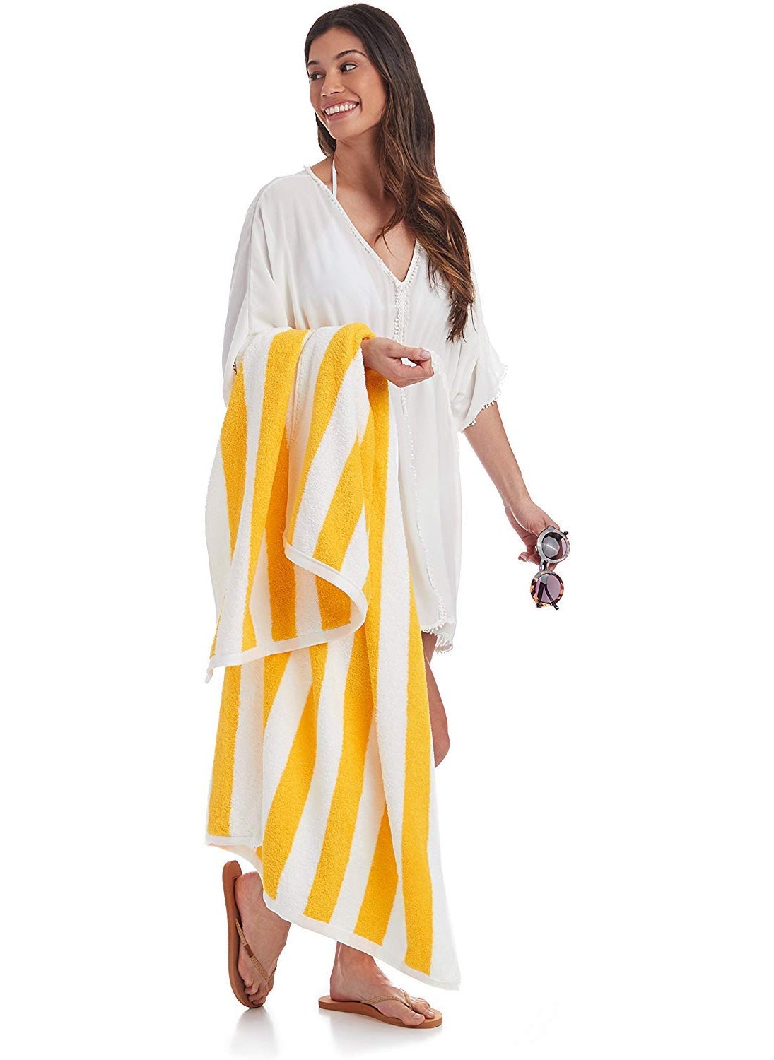 Lavish Street Large Beach Pool Towel 40x70 Oversized Cabana Stripe Hotel QualityLuxuriously Soft Absorbent Plush Towel