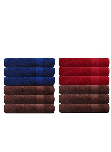 AKIN TOWEL Premium 500 GSM Multicolor Cotton Hand Towels Set of 12