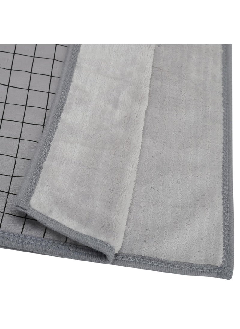 Khillayox Microfiber Cotton 400 GSM Double Cloth Bath Towel for Men Women Antibacterial Soft Super Absorbent DoubleSided Design Towel for Face Body 140x70 cms Grey