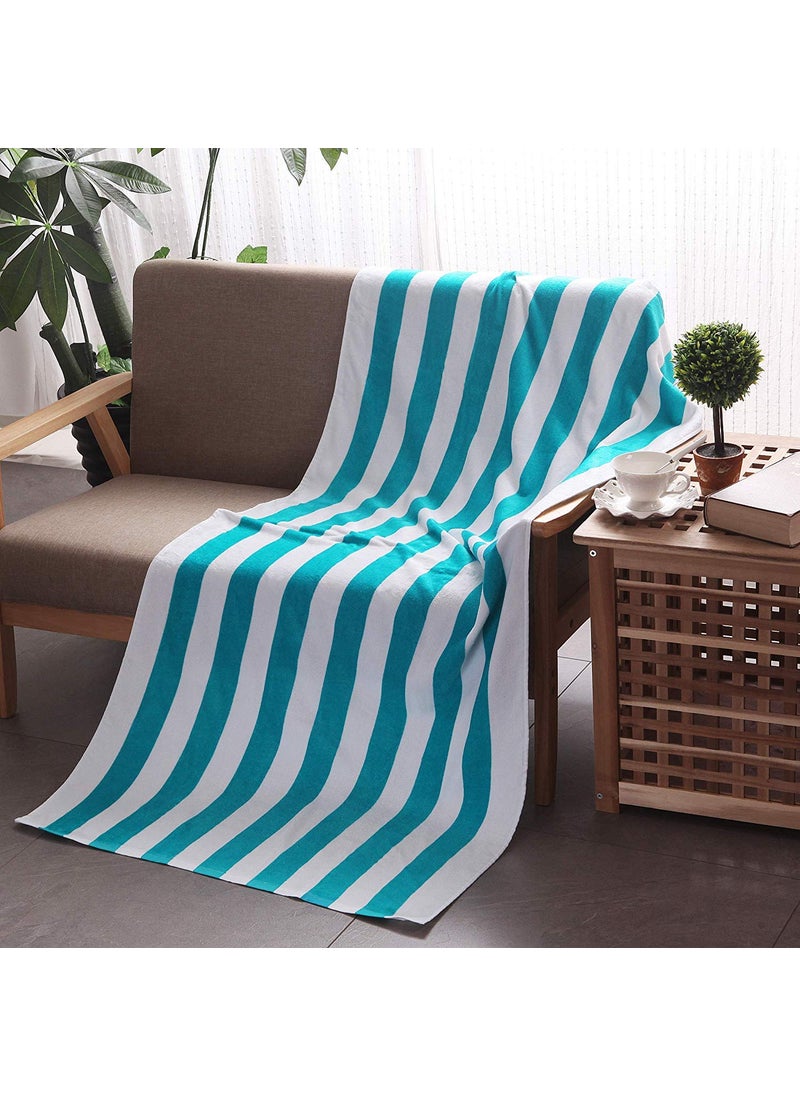 AMZ Cotton Oversized Cabana Stripe Hotel QualityLuxuriously Soft Absorbent and Plush Large Beach and Pool Towel 30x60