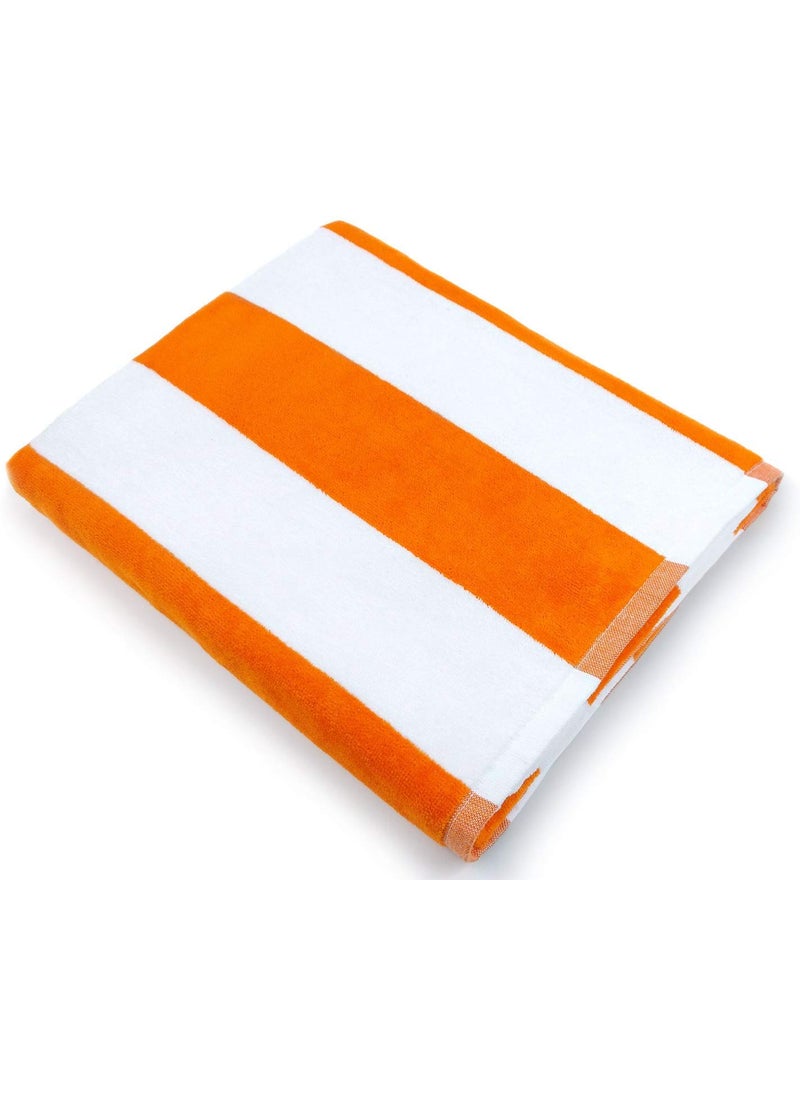 AMZ Large Beach Pool Towel 30x60 Oversized Cabana Stripe Hotel QualityLuxuriously Soft Absorbent Plush Towel