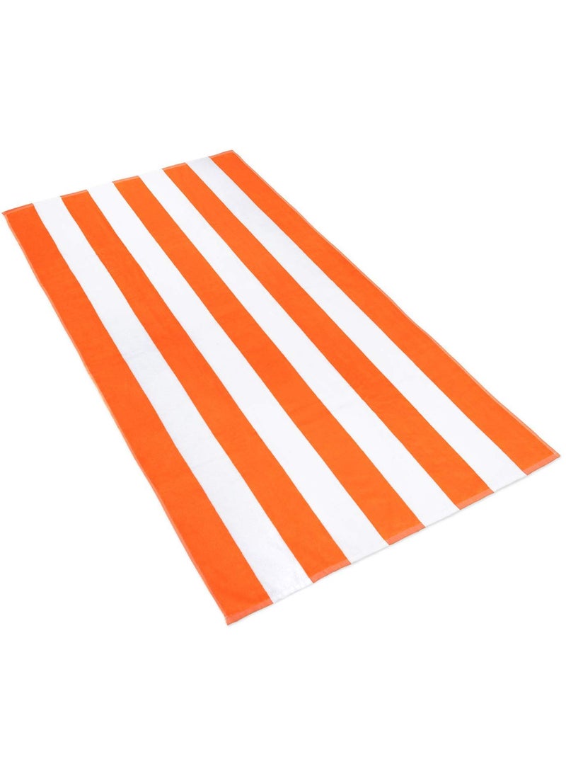 AMZ Large Beach Pool Towel 30x60 Oversized Cabana Stripe Hotel QualityLuxuriously Soft Absorbent Plush Towel