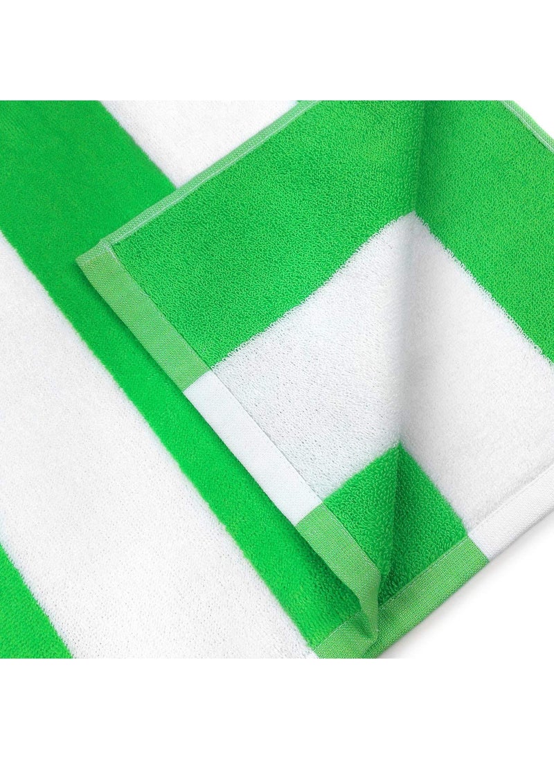 AMZ Large Beach Pool Towel 30x60 Oversized Cabana Stripe Hotel QualityLuxuriously Soft Absorbent Plush Towel