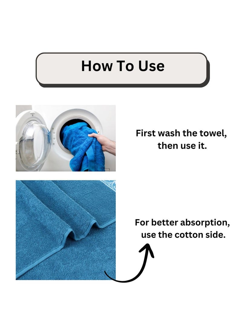 BRODLOOM 425 GSM Cotton Large Size Bath Towel UltraSoft Absorbent Fade Resistant Bathing Towel for Home Gym Workout Yoga Travel Size 55 X 28 Inch Aqua Teal