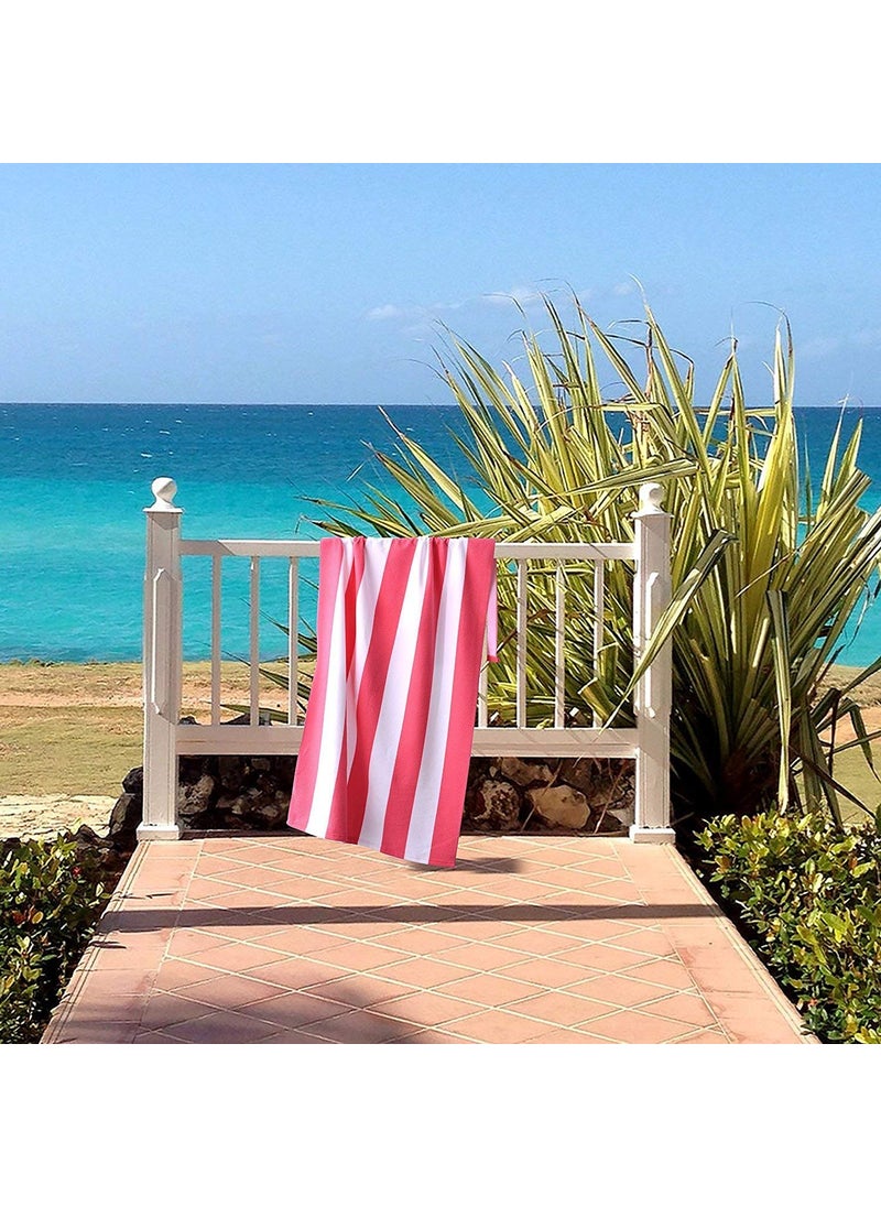 Lavish Homes Large Beach Pool Towel 30x60 Oversized Cabana Stripe Hotel QualityLuxuriously Soft Absorbent Plush Towel