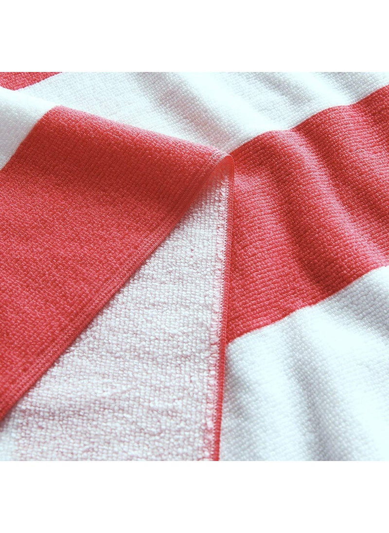 Lavish Homes Large Beach Pool Towel 30x60 Oversized Cabana Stripe Hotel QualityLuxuriously Soft Absorbent Plush Towel